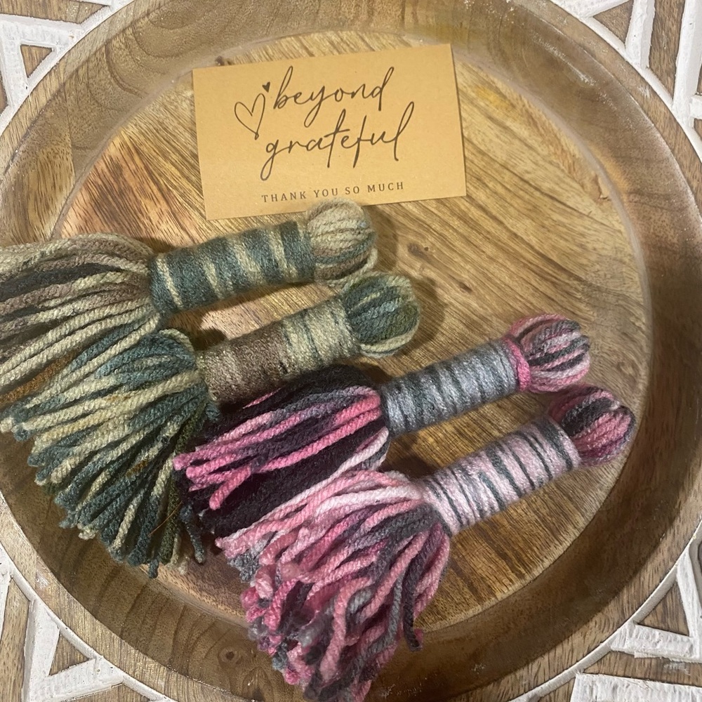 Camo tassel fringe earrings